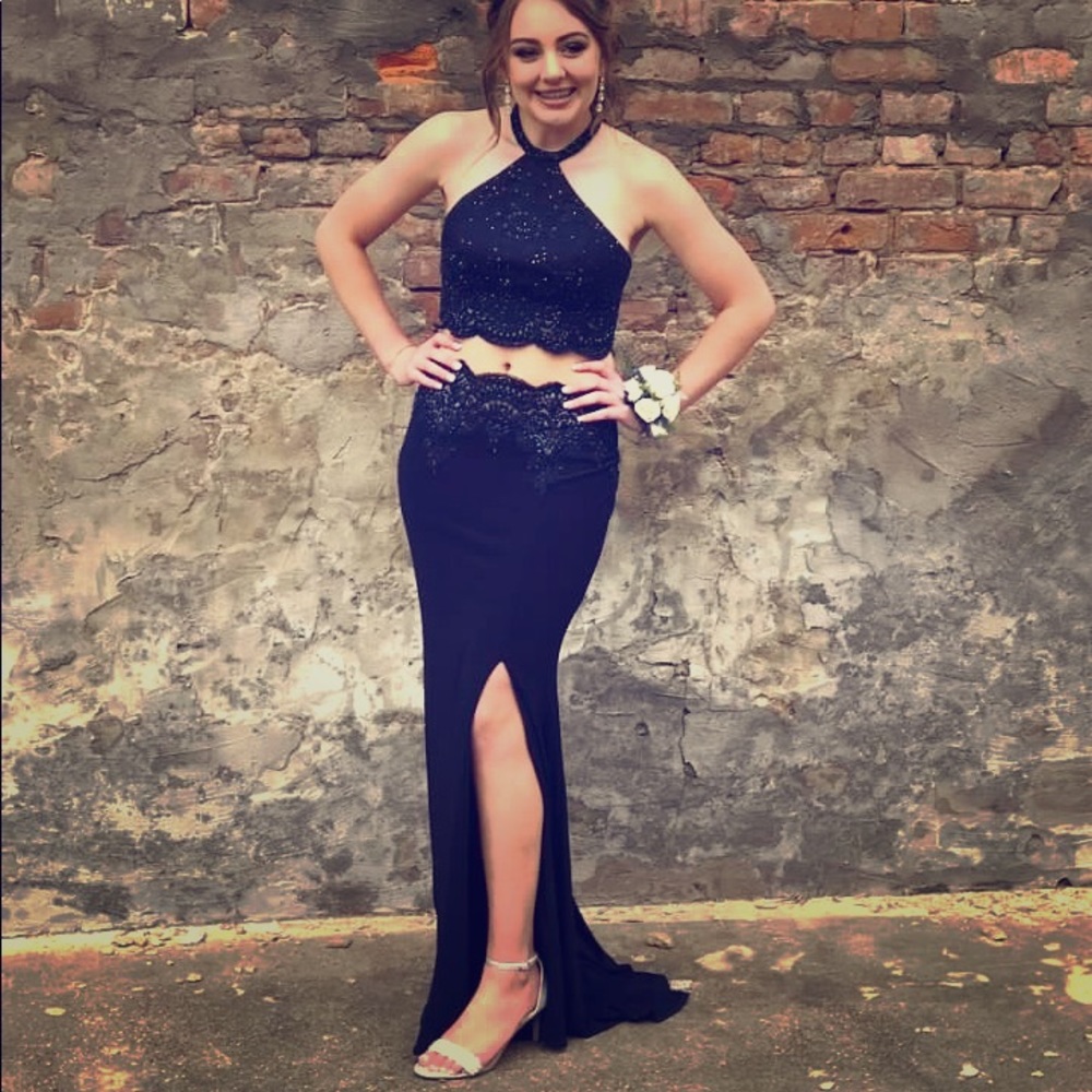 Ellie Wilde Navy Blue Prom Homecoming  EW118051